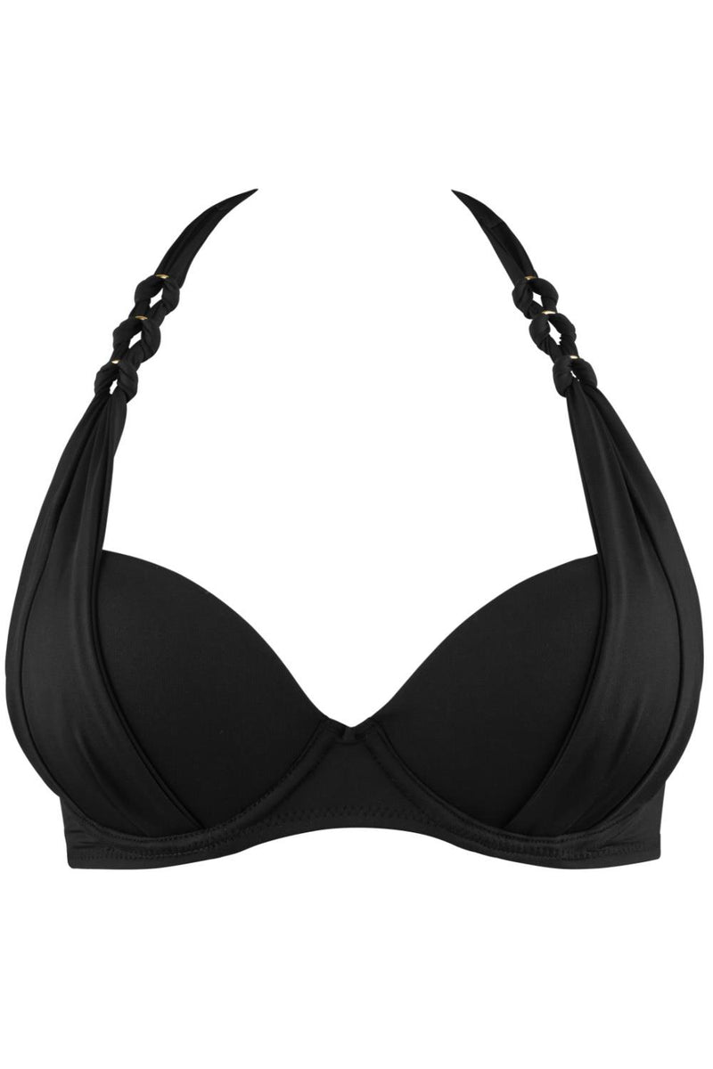 Aubade Ocean Cruise Moulded Push-up Bikini Top, Black (IR08)