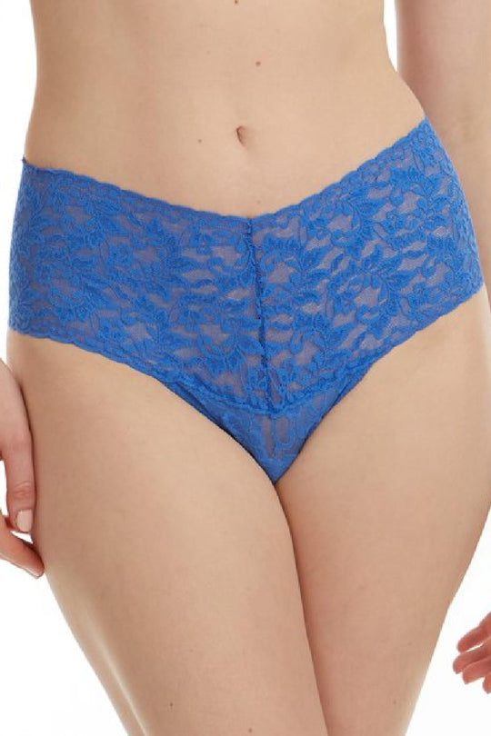 Hanky Panky Retro Lace Plus Size Thong, Sea Blue (9K1926X)