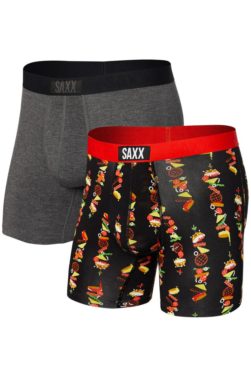SAXX Vibe Boxer Brief 2 Pack SXPP2V-SHH (Stacked/Graphite Heather)