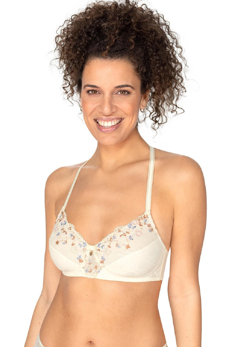 Amoena Daydream Padded Wire-free Bra, Off White/Floral (44795)