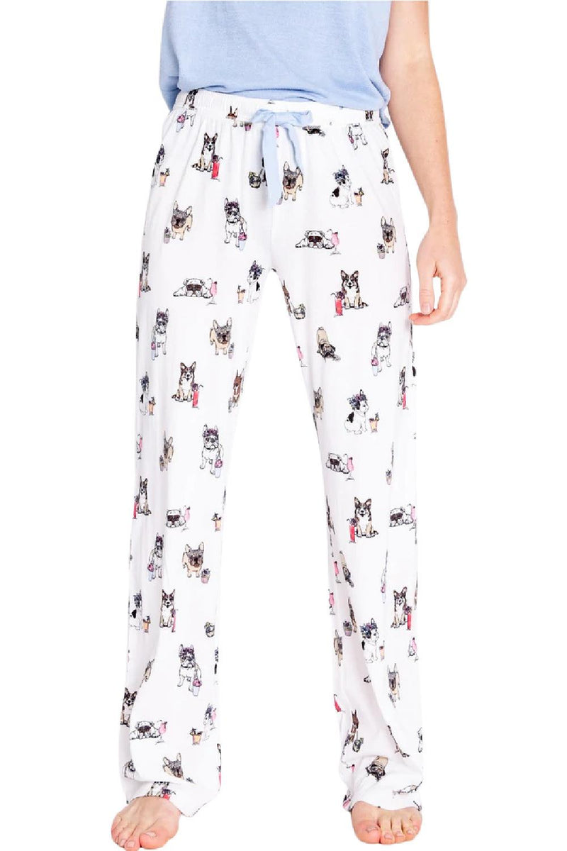 PJ Salvage Playful Prints Pant RDPPP-WHITE