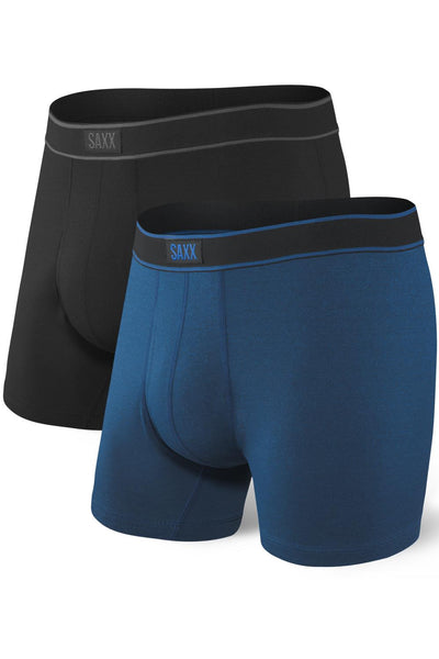 SAXX Daytripper Boxer Brief 2 Pack SXPP2A-BRB (Black/City Blue Heather)