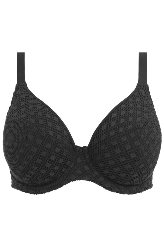 Elomi Bazaruto Plunge Swim Bikini Top, Black (ES800602)