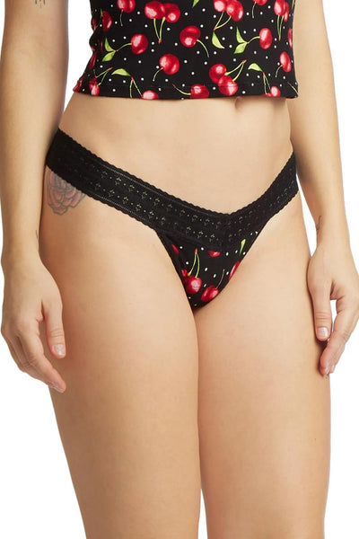 Hanky Panky Printed DreamEase Low Rise Thong, Cherry Bomb (PR681004)