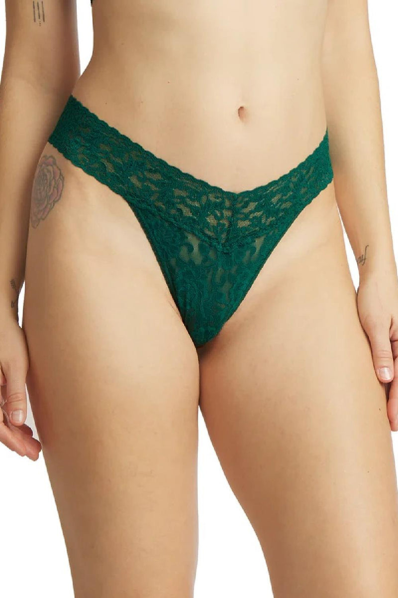 Hanky Panky Original Rise Rolled Thong, Green Queen (4811P)