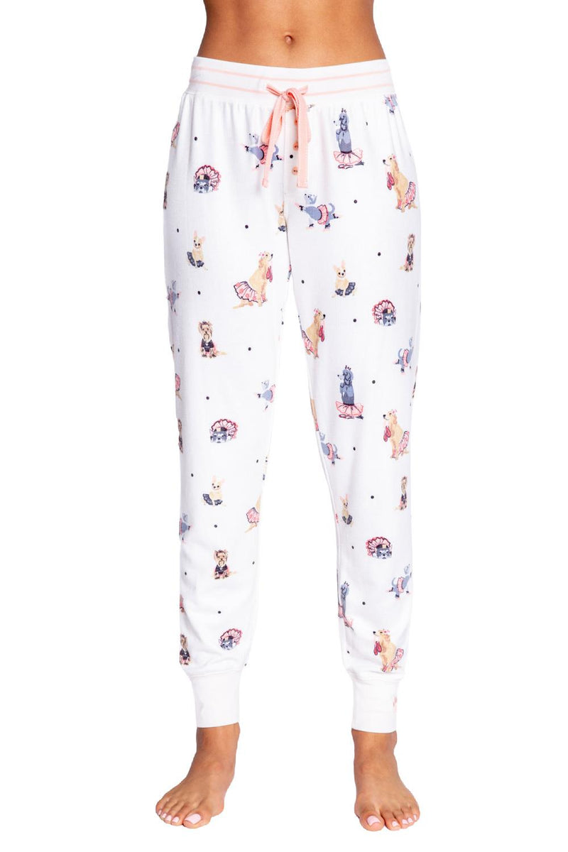PJ Salvage Let's Dance Dogs Jam Pant, Ivory - Main Image
