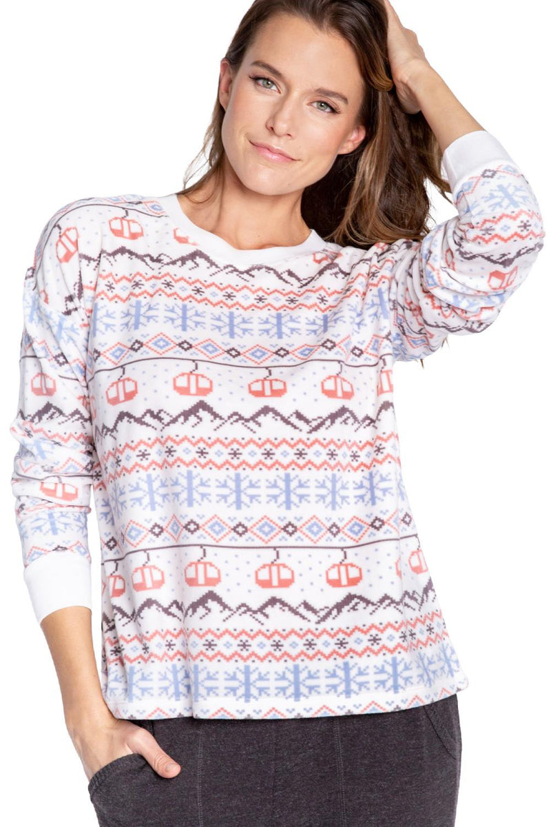 PJ Salvage Stay Lifted Fair Isle Long Sleeve Top RESTLS1