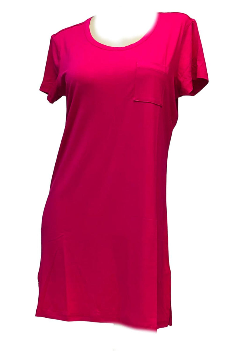 Cool Girl Dusk to Dawn Short Sleeve Sleepshirt, Berry (C122202)