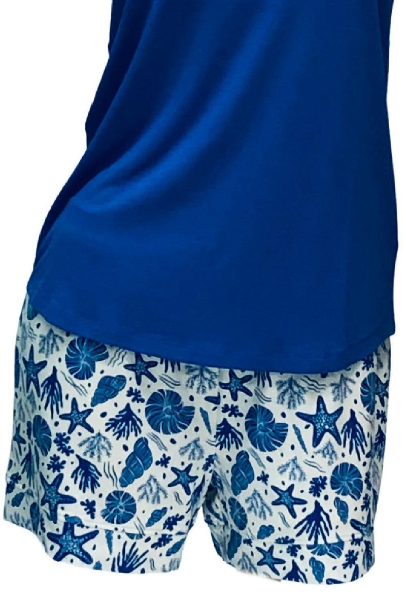 Cool Girl Vacay Ready Sleep Shorts, Sealife (C120401)