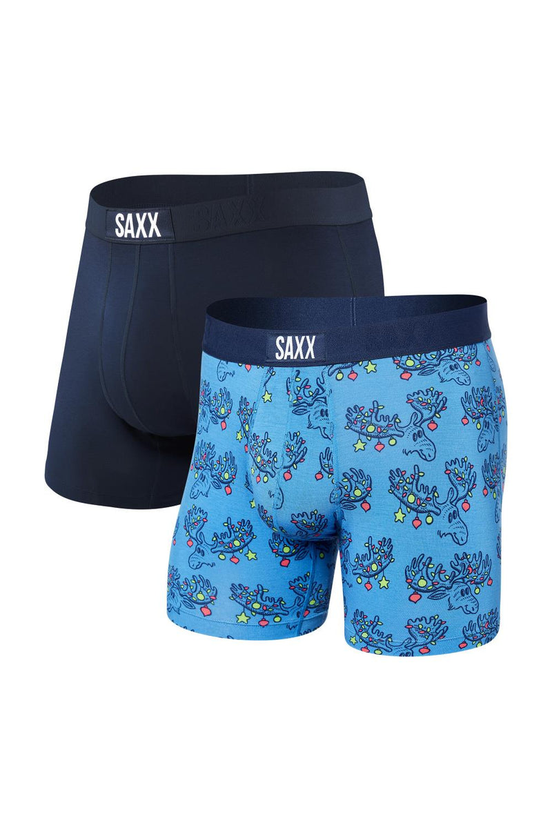 SAXX Vibe Boxer Brief 2 Pack SXPP2V-MON (Moosletoe/Navy)