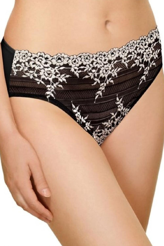 Wacoal Embrace Lace Hi-Cut Brief, Black (841191)