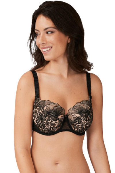Empreinte Agathe Low-necked Bra, Black (8204)