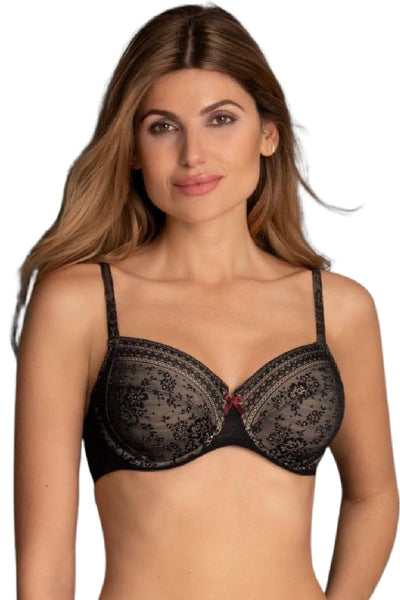 Rosa Faia Fleur Underwire Bra, Black (5653)