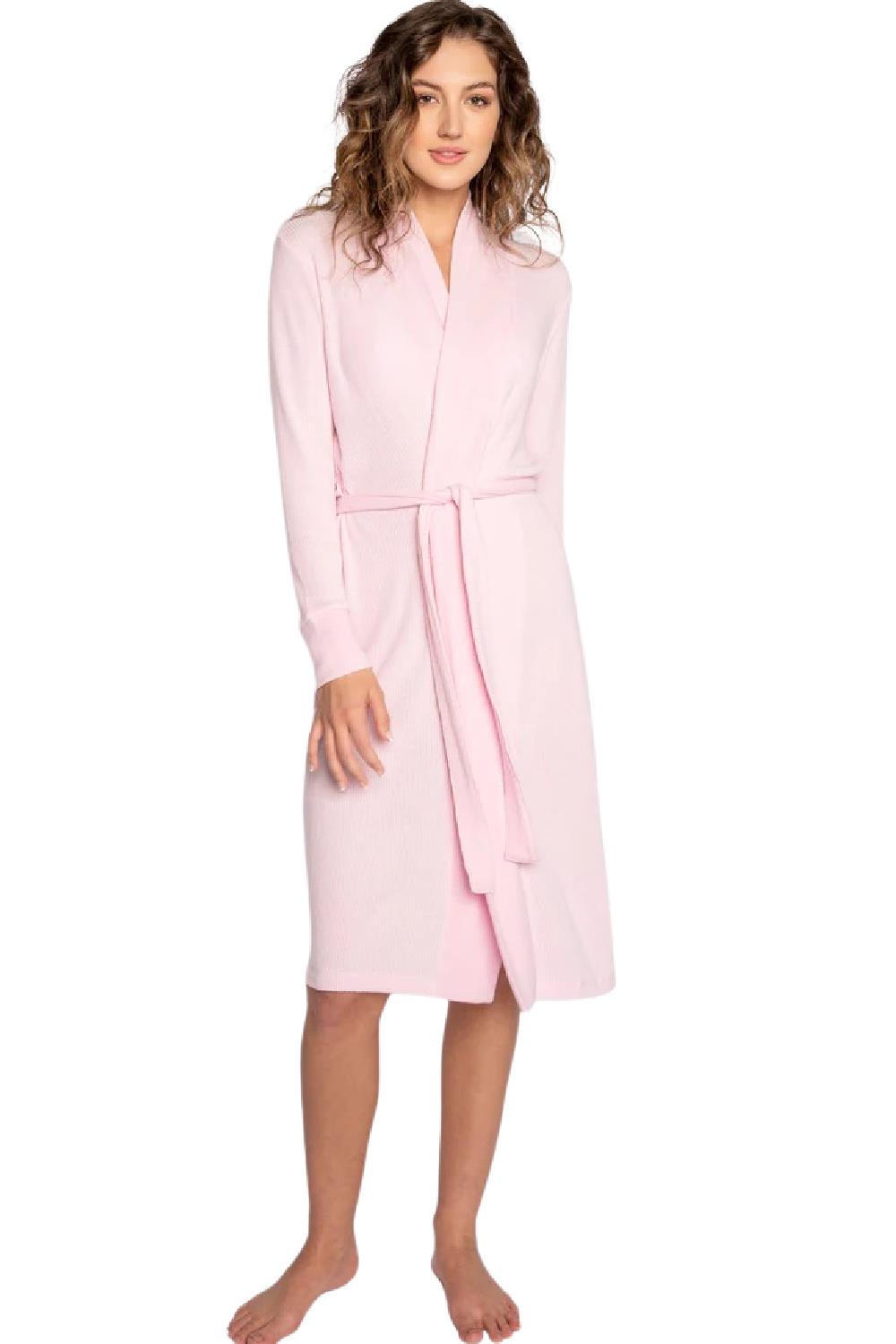 Pastel Pink Robe PJ Salvage Textured Essentials Robe RITER-PASTEL PINK