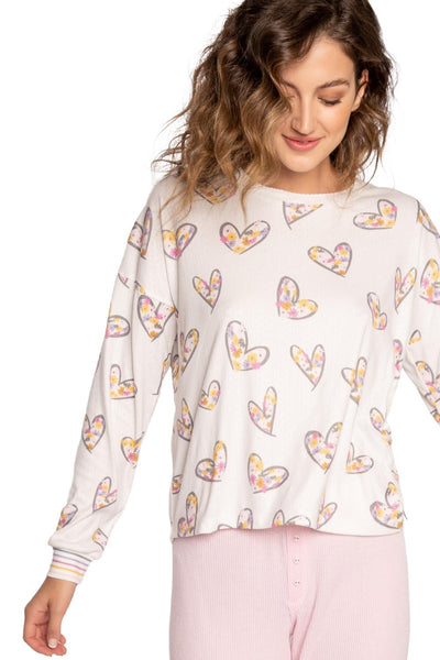 PJ Salvage A Heart Full of Daisies L/S Top RHHDLS-IVORY