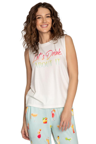 PJ Salvage Let's Drink About It Tank RHLDTK2-IVORY