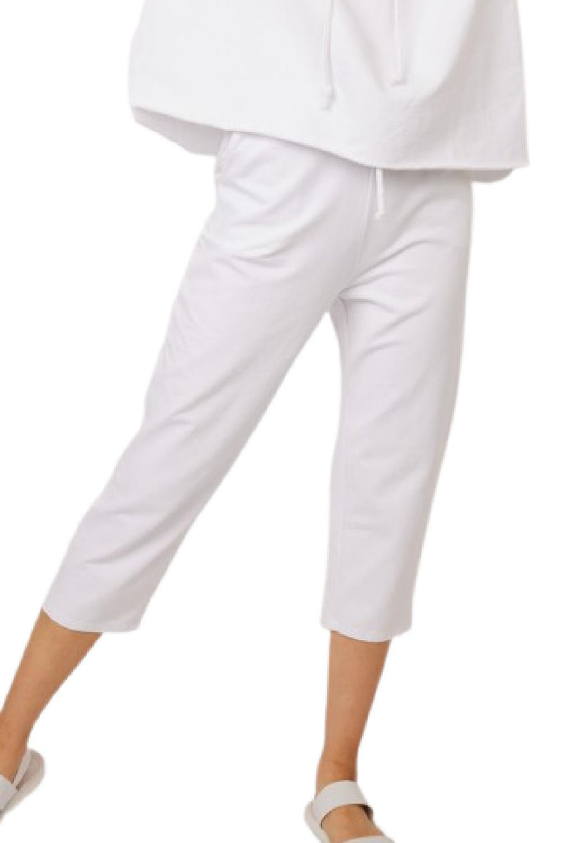 Pistache Terry Cotton Capri R0236 White