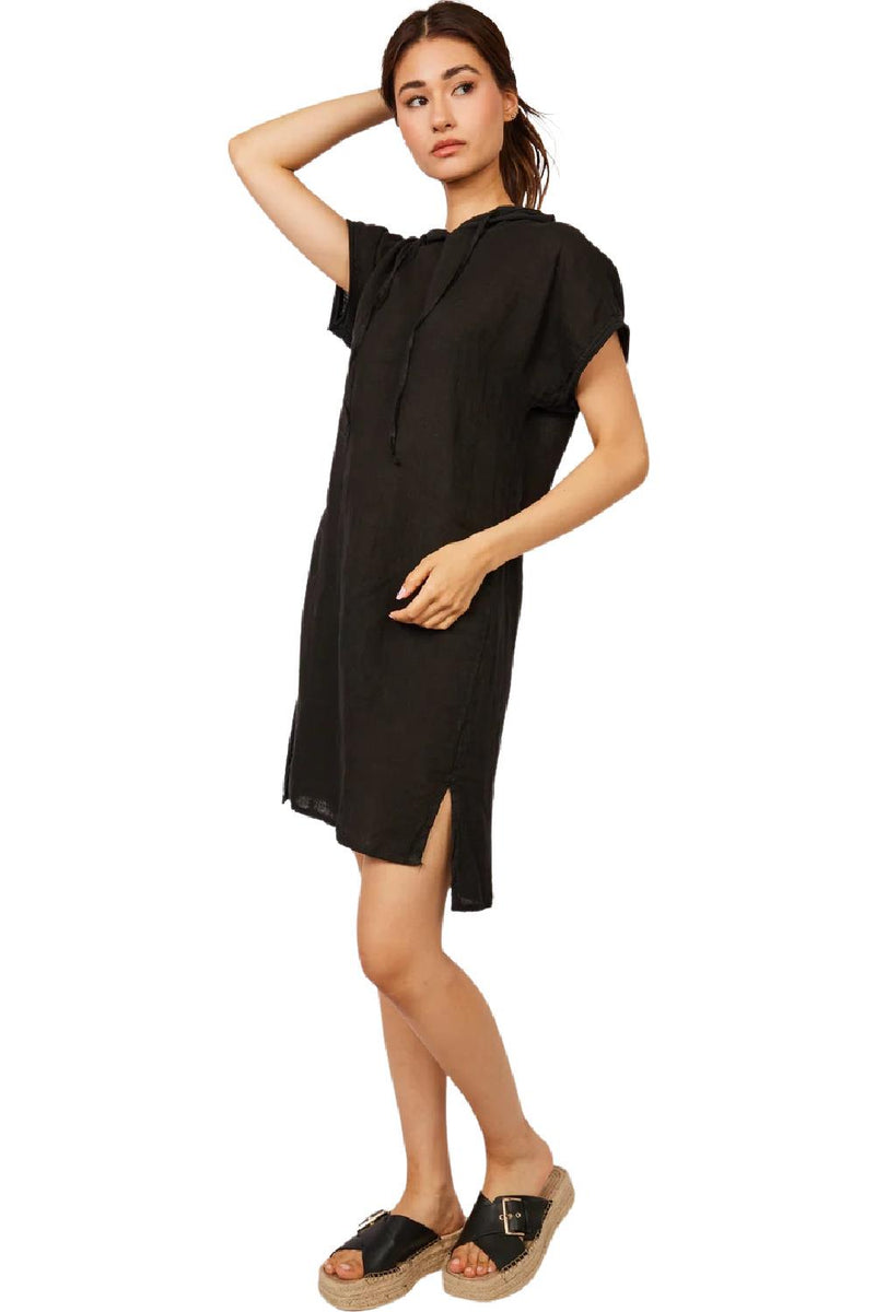 Pistache Hooded Dress D106072 Black