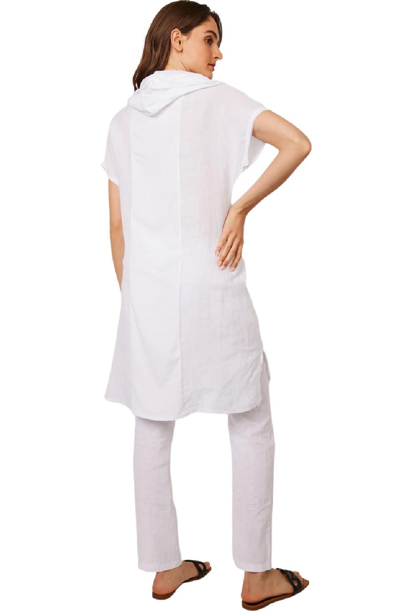Pistache Hooded Dress D106072 White