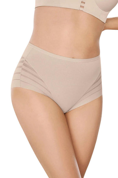Leonisa Lace Stripe Undetectable Classic Shaper Panty, Nude (012903)
