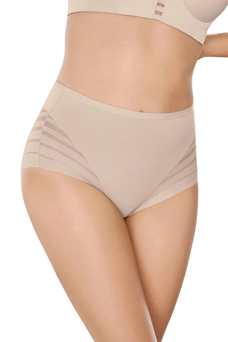 Leonisa Lace Stripe Undetectable Classic Shaper Panty, Nude (012903)