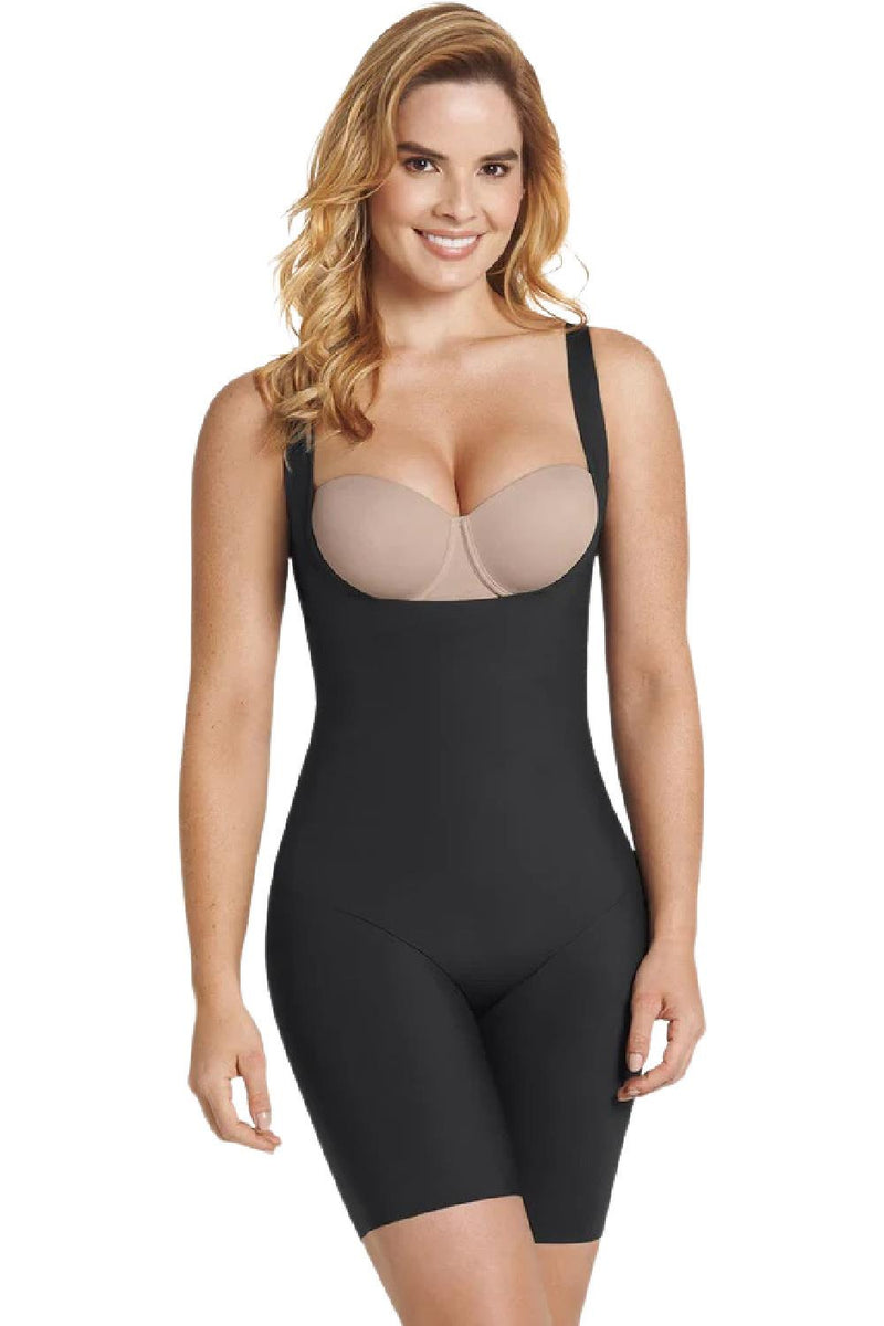 Leonisa Undetectable Step-In Mid-Thigh Body Shaper, Black (018483)