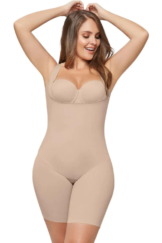 Leonisa Undetectable Step-In Mid-Thigh Body Shaper, Nude (018483)