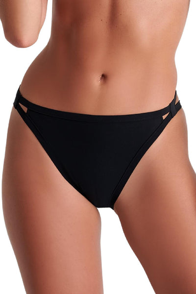 Shan Madisson High Cut Bikini Bottom, Caviar (42360-32)