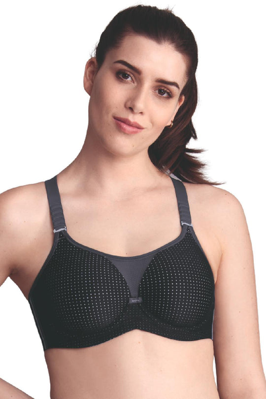 Anita Performance WireX- Underwired Sports Bra, Black / Anthracite (5599)