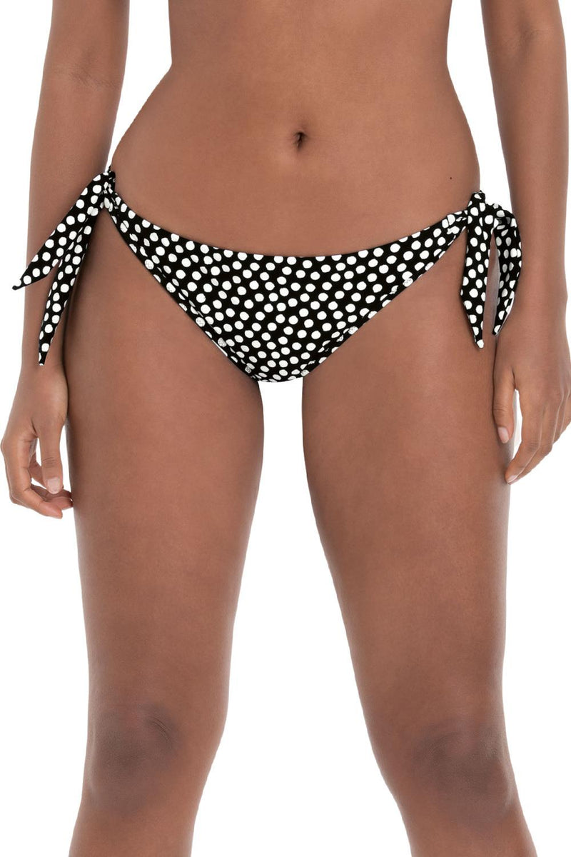 Anita Summer Dot MIMI Reversible Swim Side Tie Bottom, White/Black (M38790-0)