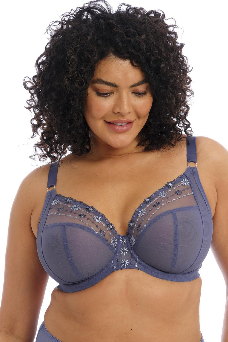 Elomi Matilda Convertible Plunge Bra, Denim Daisy (EL8900)