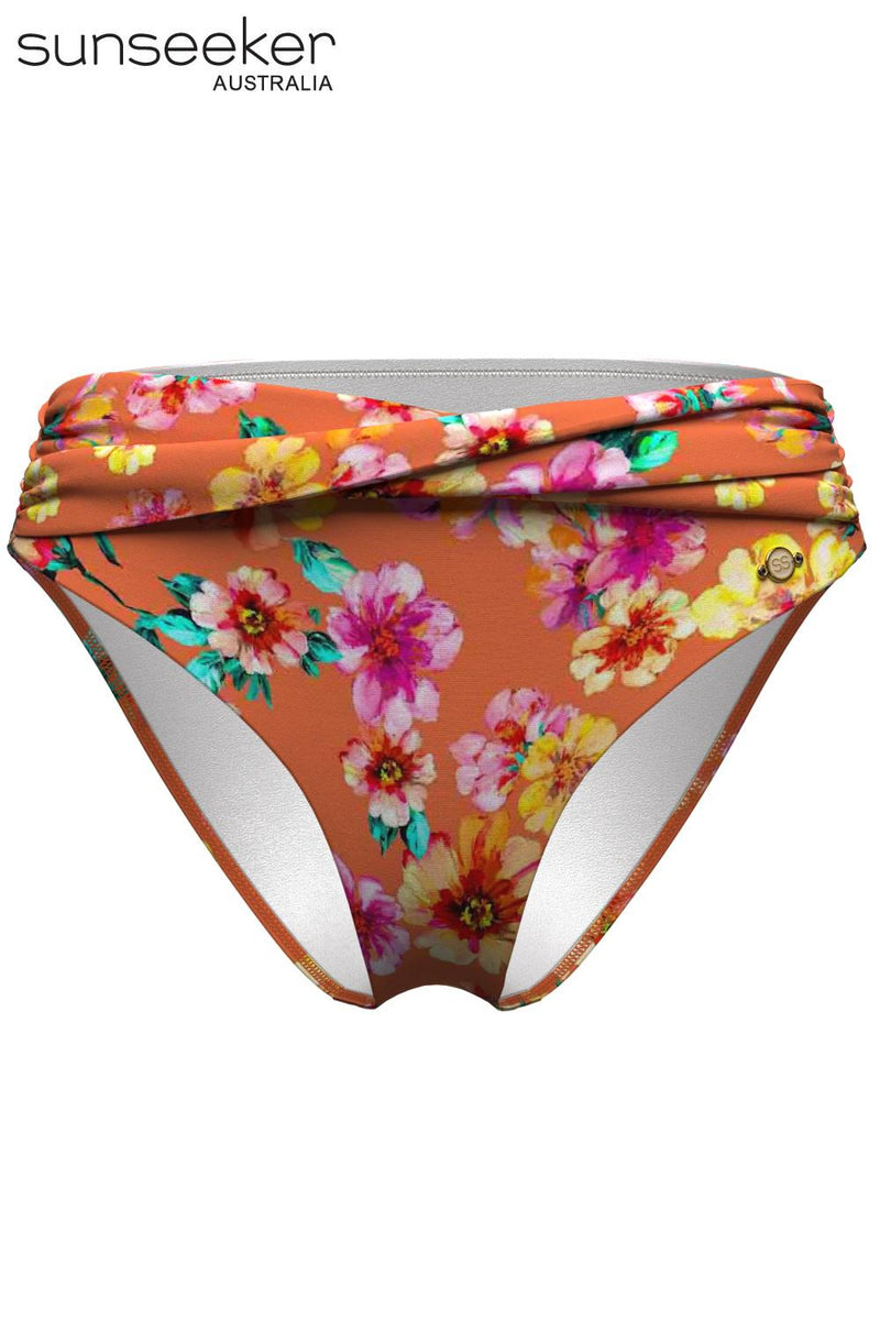 Sunseeker Vibrant Vacation Swim Bottom, Spicy Orange (2232022)