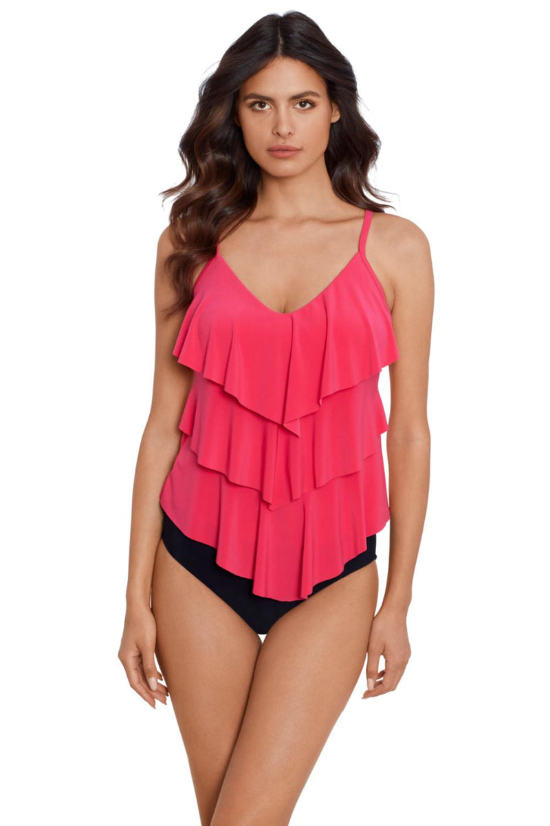 Magicsuit Solid Rita Tankini Top 6006044 Coral rose