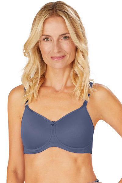 Amoena Mara Padded Wire-Free Bra, Indigo Blue (45019)