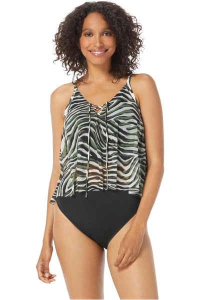 Coco Reef Femme Bra Sized Mesh Layer Tankini U29299