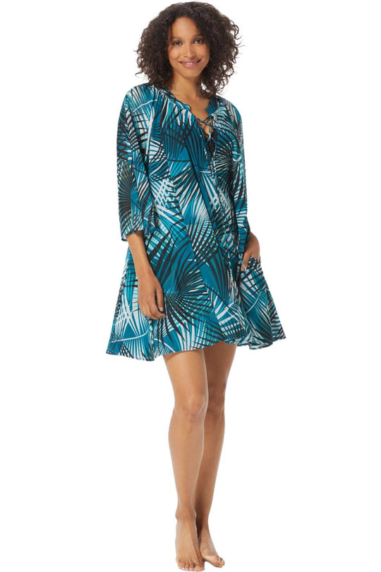 Coco Reef Wanderlust Cover-Up Dress, Teal Cove (U84477)