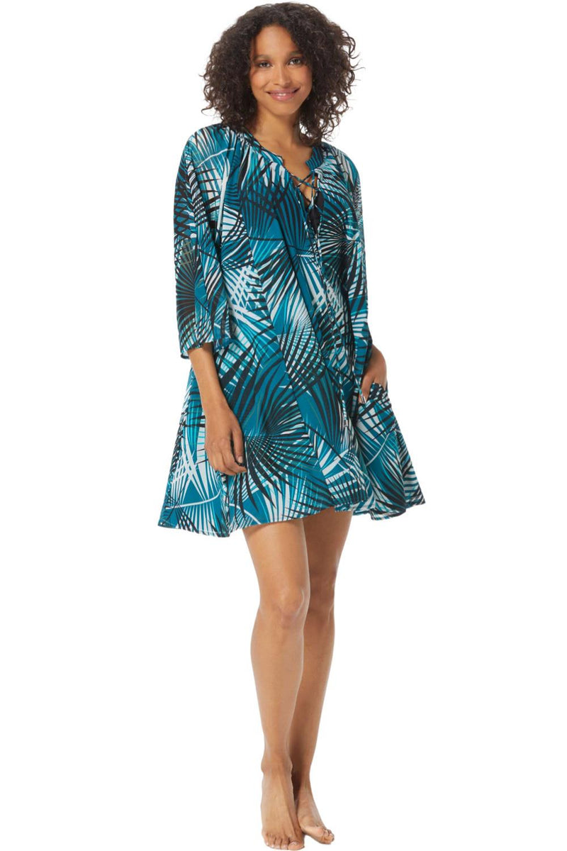 Coco Reef Wanderlust Cover-Up Dress, Teal Cove (U84477)