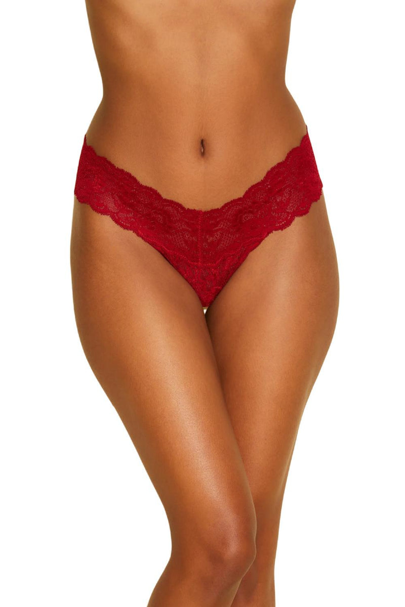 Never Say Never Cutie Low Rise Thong, Sindoor Red (NEVER03ZL)