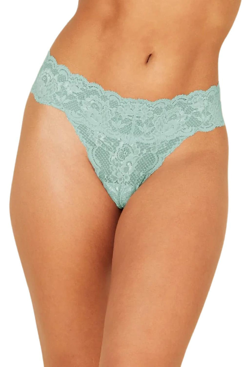 Never Say Never Cutie Low Rise Thong, Blu Capri (NEVER03ZL)