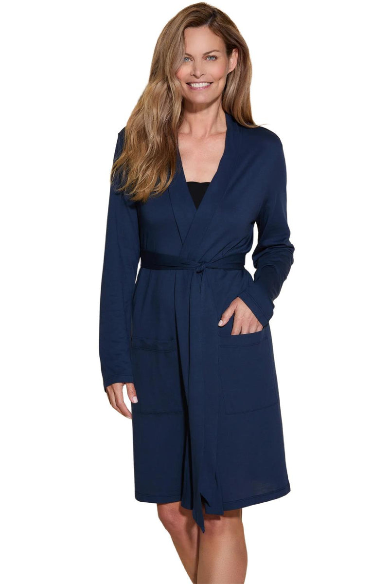 Cosabella Amore Robe With Pockets, Navy (AMORE8094)