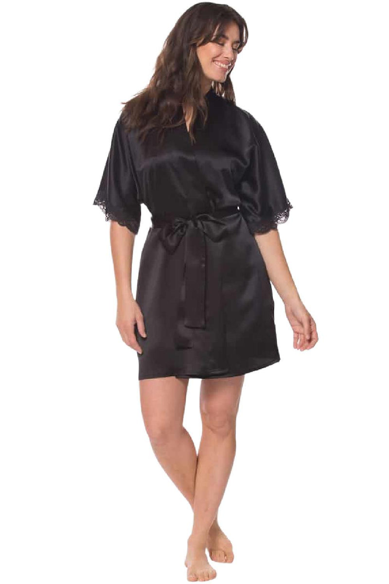 Christine Boudoir Short Robe, Kohl (BIJR4000)