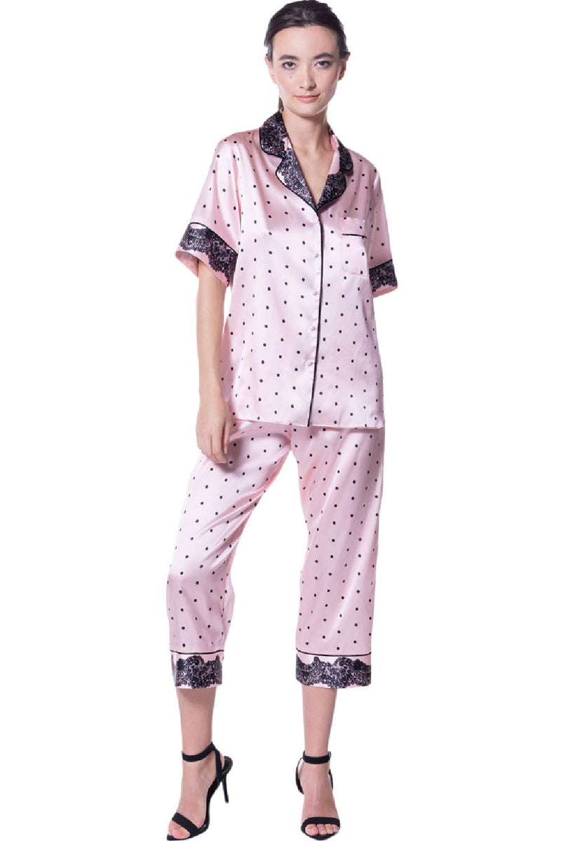 Christine Amelie Print Cropped Pajama Set AME6046