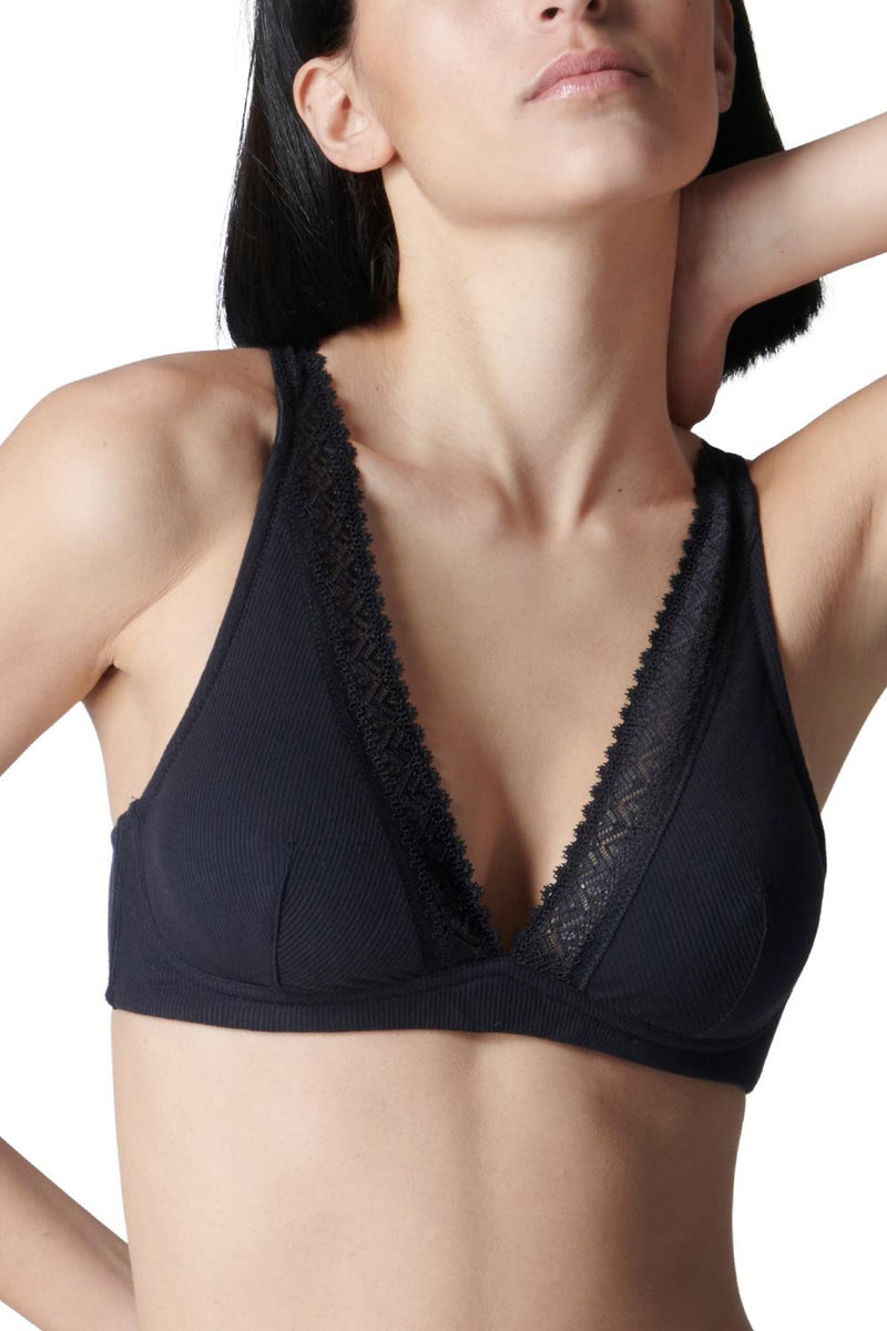 Simone Perele Eugenie Wireless Triangle Bra, Black (15Z210)