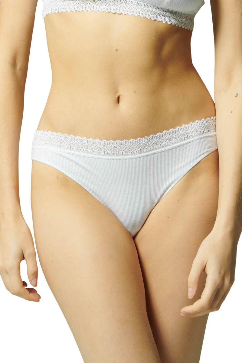 Simone Perele Eugenie Bikini Brief, White (15Z720)