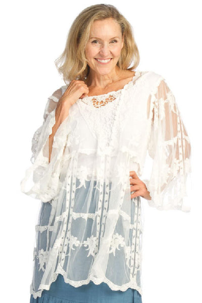 Papillon Boho Embroided Mesh Coverup PT-14043