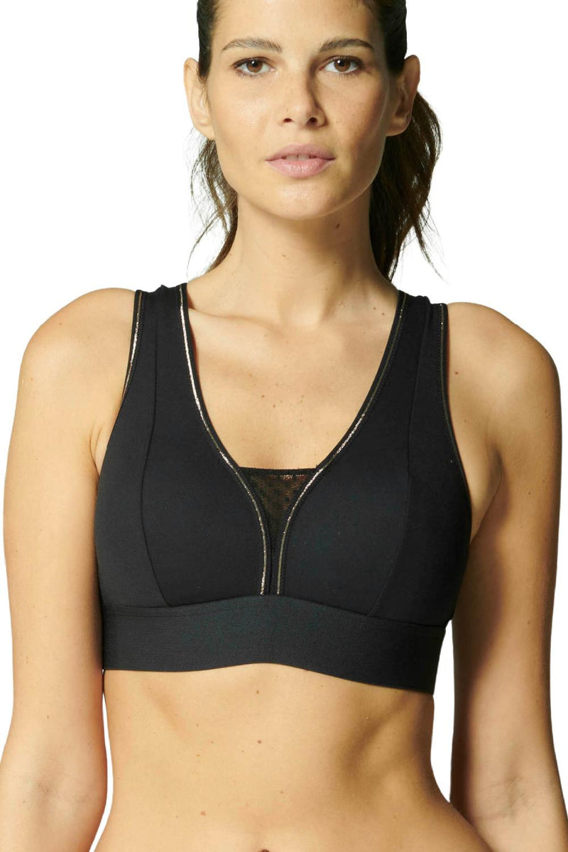 Simone Perele Harmony Wireless Medium Impact Sports Bra, Black (1SA261)
