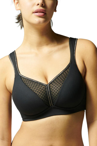 Simone Perele Harmony High Impact Underwired Sports Bra, Black (1SA262)