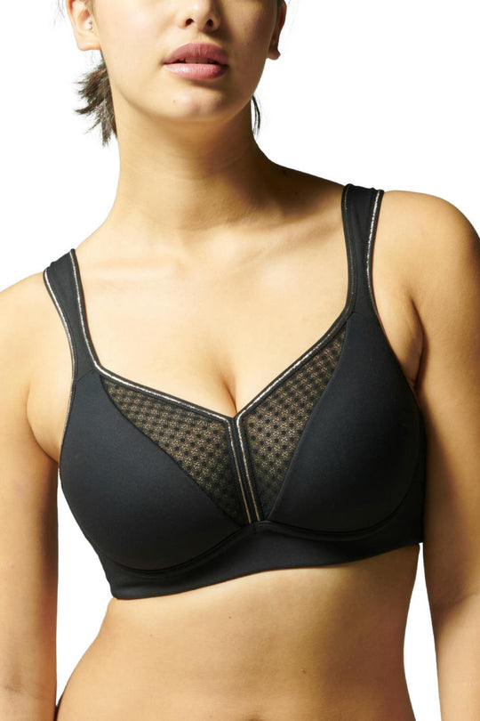 Simone Perele Harmony High Impact Underwired Sports Bra, Black (1SA262)