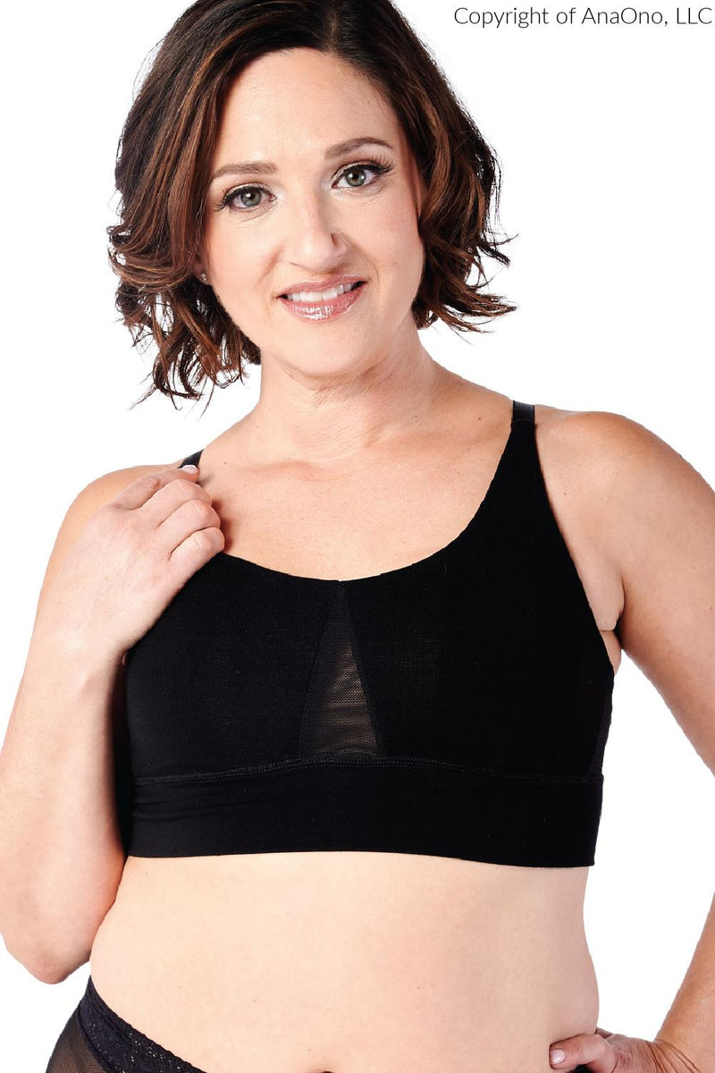 AnaOno Leslie Mastectomy Leisure Bra AO-027 Black