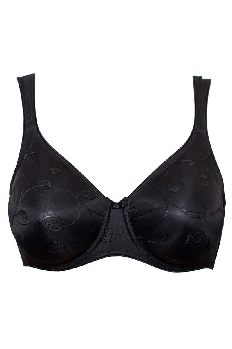 Felina Emotions Full Coverage Seamless T-shirt Bra, Black (656)